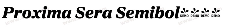 Proxima Sera Semibol字体转换